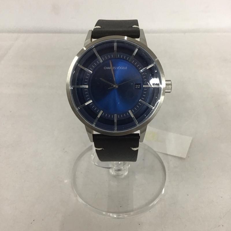 CHARLESVOGELE シャルルホーゲル アナログ（クォーツ式） 腕時計 Watch Analog (Quartz) V0718 レザーベルト カレンダー【USED】【古着】【中古】10135225