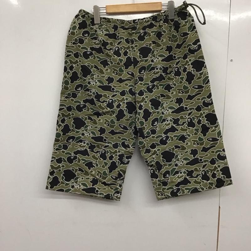 [大人気]　アベイシングエイプ　バスケットパンツ　メッシュ　カモ柄　総柄　大猿 A BATHING APE（ショートパンツ ・ レッド/赤色系）のフリマ