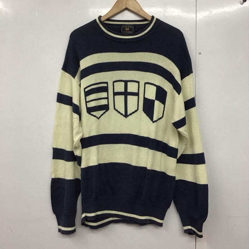 CHAPS チャップス 長袖 ニット、セーター Knit, Sweater 長袖ニットカットソー クルーネック セーター 90s【USED】【古着】【中古】10142404