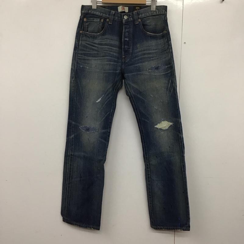 【美品】ステューシー×リーバイス505 ダメージジーンズ 34 美品】ステューシー×リーバイス505 ダメージジーンズ 34