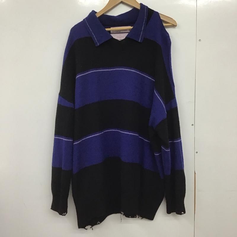DAIRIKU ダイリク 長袖 ニット、セーター Knit, Sweater 23SS K-4 Lager Border Knit 襟付き ラガーニット 肩開き【USED】【古着】【中古】10146527