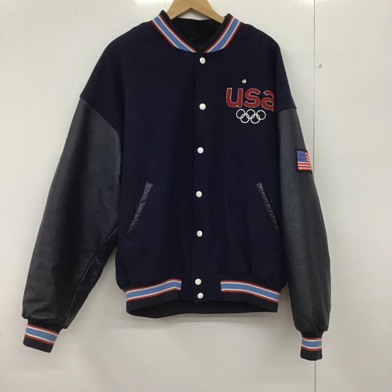 USED 古着 前掛け、上衣 上衣、厚地の外套 Jacket スタジャン アウター 古着 前名取り草【USED】【古着】【中古】10147529