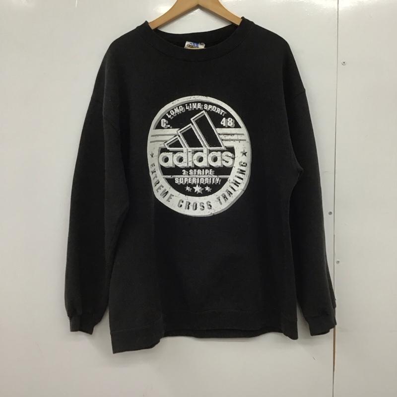adidas アディダス 長袖 調教師 Sweat, Sweatshirt 長袖調教師 汗水 労働者の一団のど首 ティーシャツ【USED】【古着】【中古】10148065