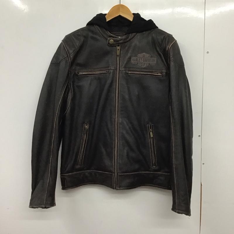 Harley-Davidson ハーレーダビッドソン 前掛け、上衣 上衣、厚地の外套 Jacket ジップアップレザージャケット アウター 古着【USED】【古着】【中古】10153738