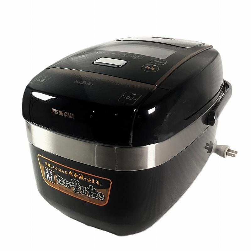 【未使用中古品】 アイリスオーヤマ / IRIS OHYAMA 米屋の旨み銘柄量り炊き KRC-PC50 圧力IH 極厚銅釜ダイヤモンドコート 2021年製 5.5合 ブラック 30020286