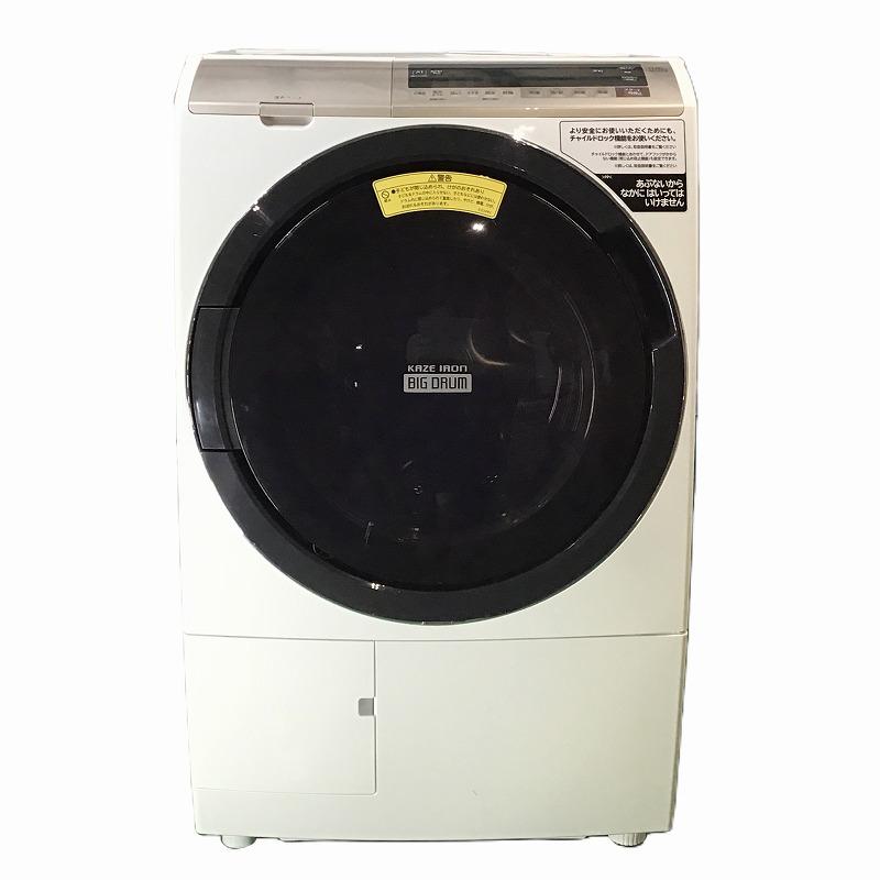 【中古品】 日立 / HITACHI ビッグドラム BD-SV110EL 左開き ヒートリサイクル ドラム式洗濯乾燥機 2019年製 9012423 ホワイト 30020687
