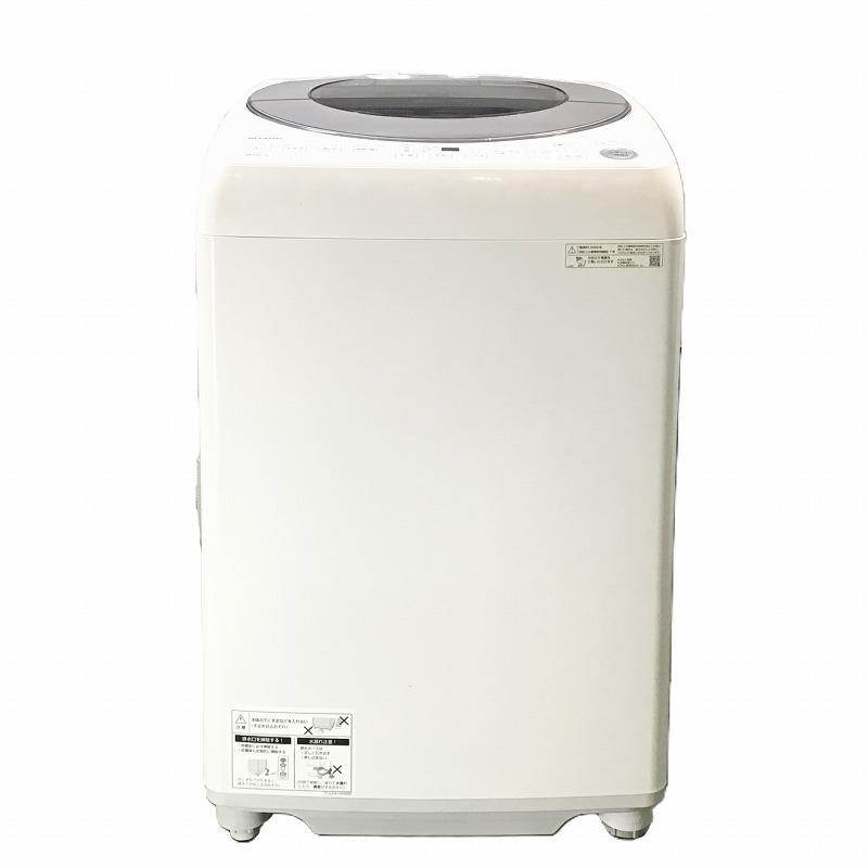 【中古品】 読みやすい / SHARP 穴なし槽 ES-GV8F 上食い違い 全自動小銃洗い濯ぎ機 30021203 2022年製 8kg 風かわき切る 1034765 しろがね色系