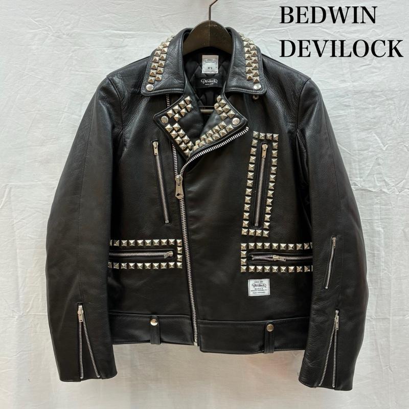 ベドウィン Devilock デビロック 22SS スタッズ カーフレザー ダブル ライダース 鋲ジャン メンズ 3 ISItems【USED】【古着】【中古】50098510