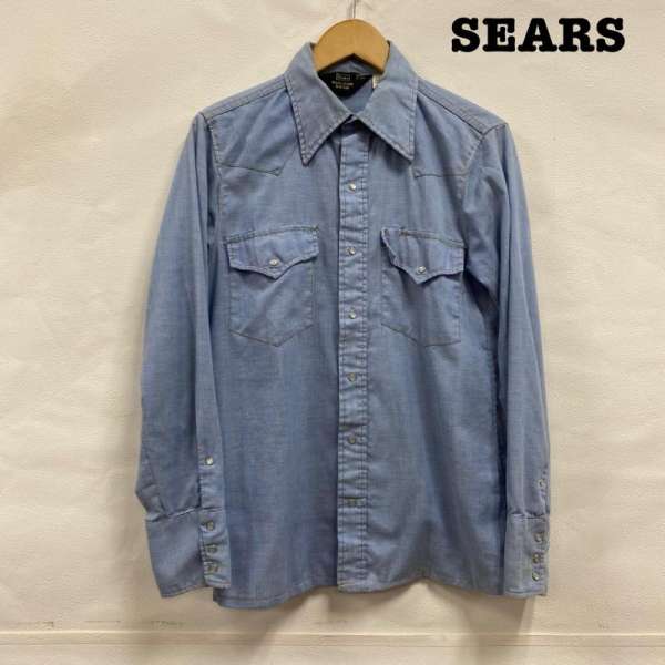 sears シアーズ　ヴィンテージ　シャンブレーシャツ 楽天市場】SEARS VINTAGE 70s HANDS OFF CHAMBRAY SHIRT