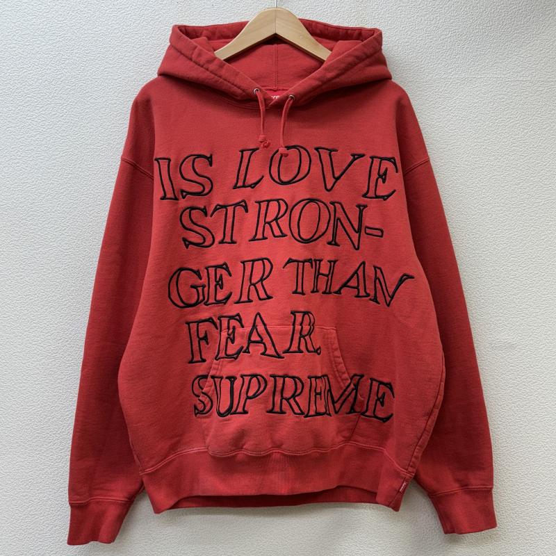 シュプリーム 23ss Stronger Than Fear Hooded Sweatshirt ロゴ プルオーバー フーディ スウェット メンズ M ISItems【USED】【古着】【中古】50107997