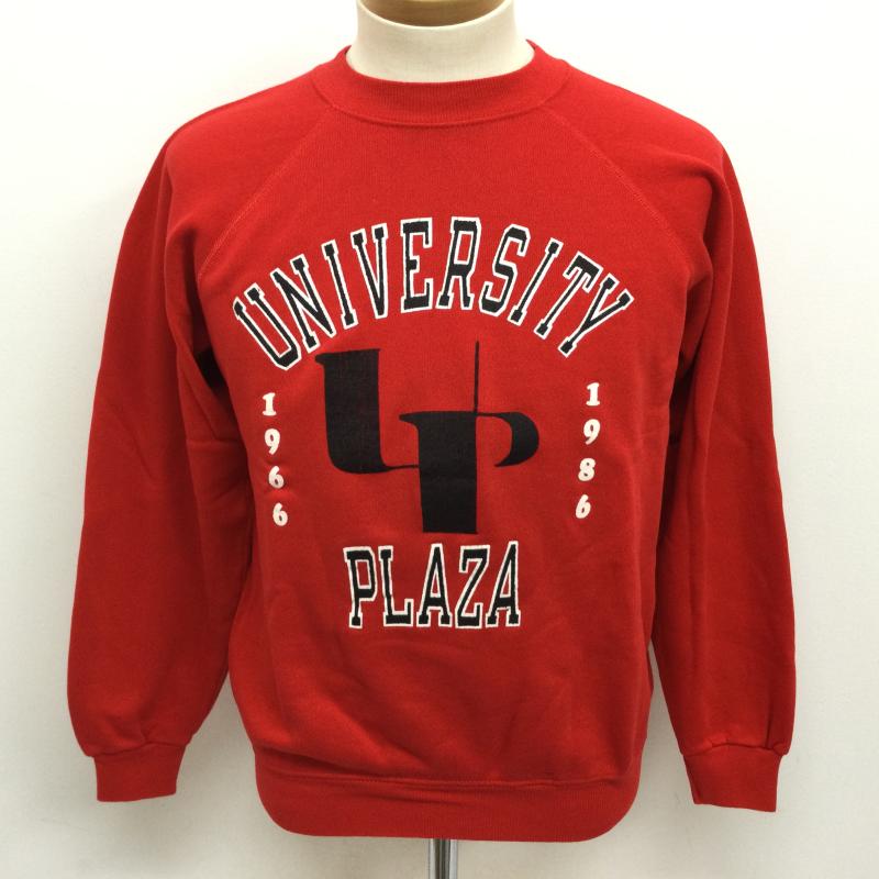 ヘインズ 80's～90’s USA製 ラグランスリーズ スウエット UNIVERSITY PLAZAロゴプリント ヴィンテージ トレーナー メンズ M ISItems【USED】【古着】【中古】50108415