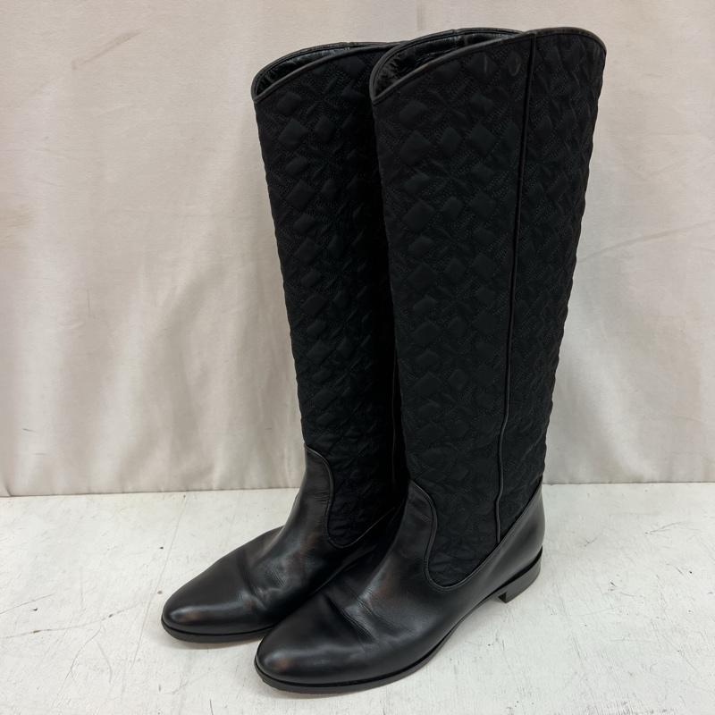 セルジオロッシ キルティングひな型 なめし革 うつり変わり ロングブーツ Size:36 レディース - ISItems【USED】【古着】【中古】50123791