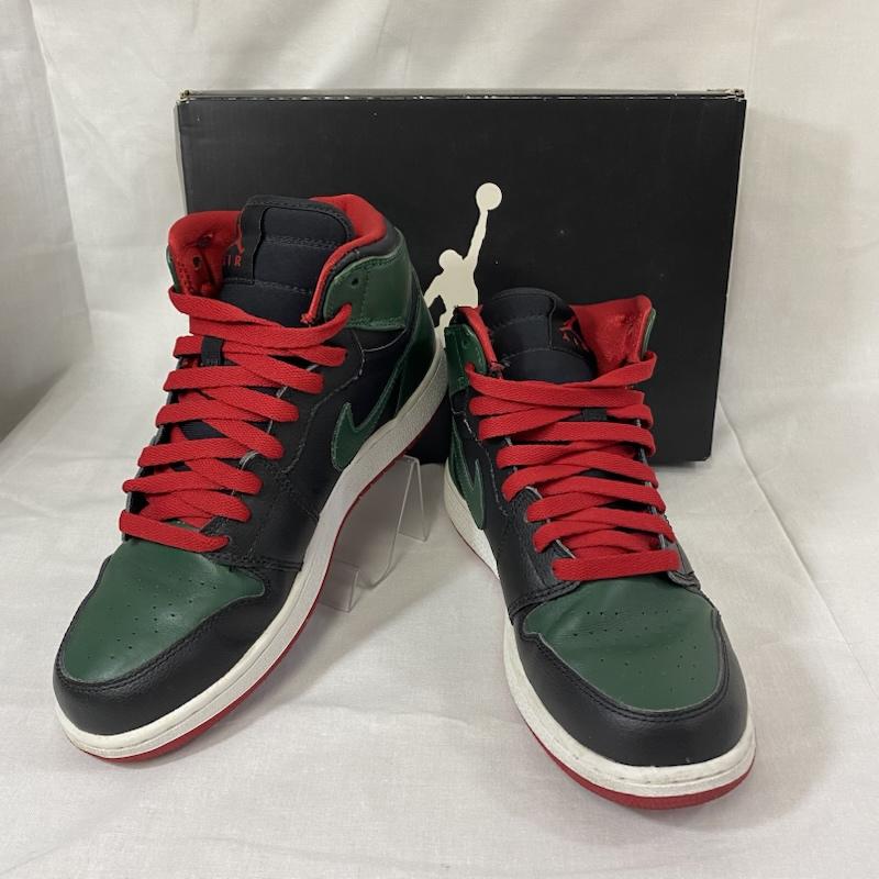 エアジョーダン NIKE AIR JORDAN 1 RETRO HIGH OG GS BLACK/GYM RED-GORGE GREEN GUCCI US6.5Y/24.5糎 レディース 24.5糎 ISItems【USED】【古着】【中古】50124282