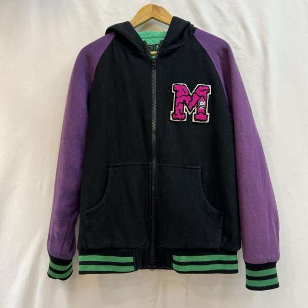 マジカルモッシュミスフィッツ　スタジャン　レザースリーブ　ストリート系　XL マジカルモッシュミスフィッツ スタジャン レザースリーブ ストリート