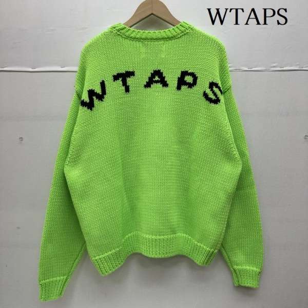 ダブルタップス 23AW バック ロゴ クルーネック ニット セーター 232MADT-KNM04 メンズ 2 ISItems【USED】【古着】【中古】50130163