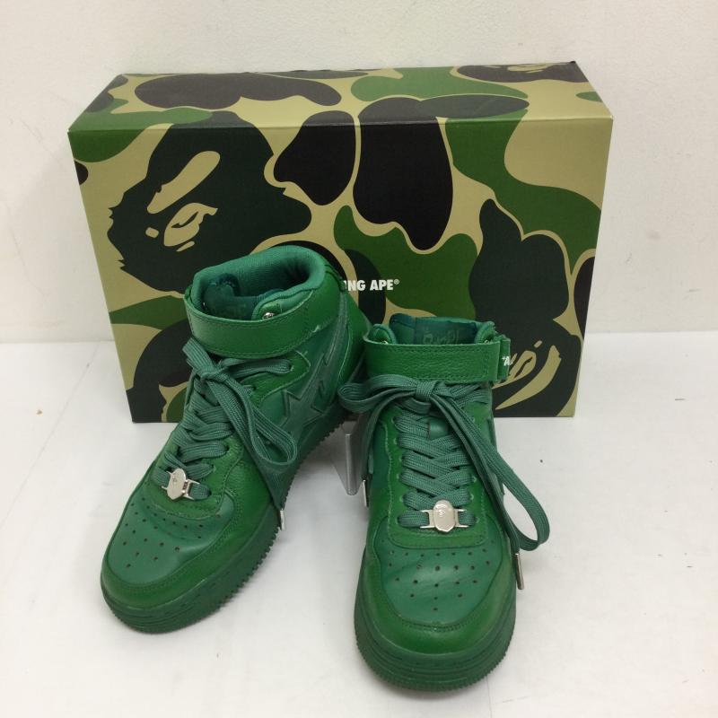 アベイシングエイプ A BATHING APE ハイカットスニーカー 23cm GRN 1H70191003 レディース 23.0cm ISItems【USED】【古着】【中古】50130568