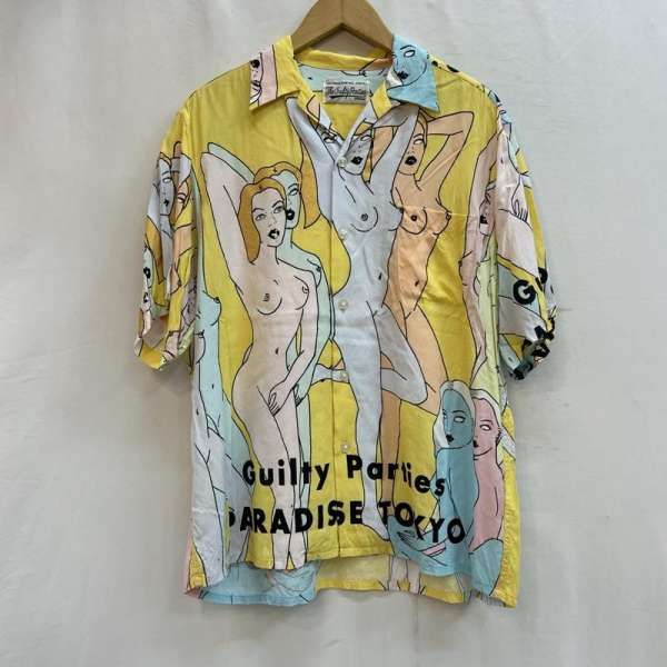 ワコマリア 天国東京 百女柄図 アロハシャツ メンズ M ISItems【USED】【古着】【中古】50130694