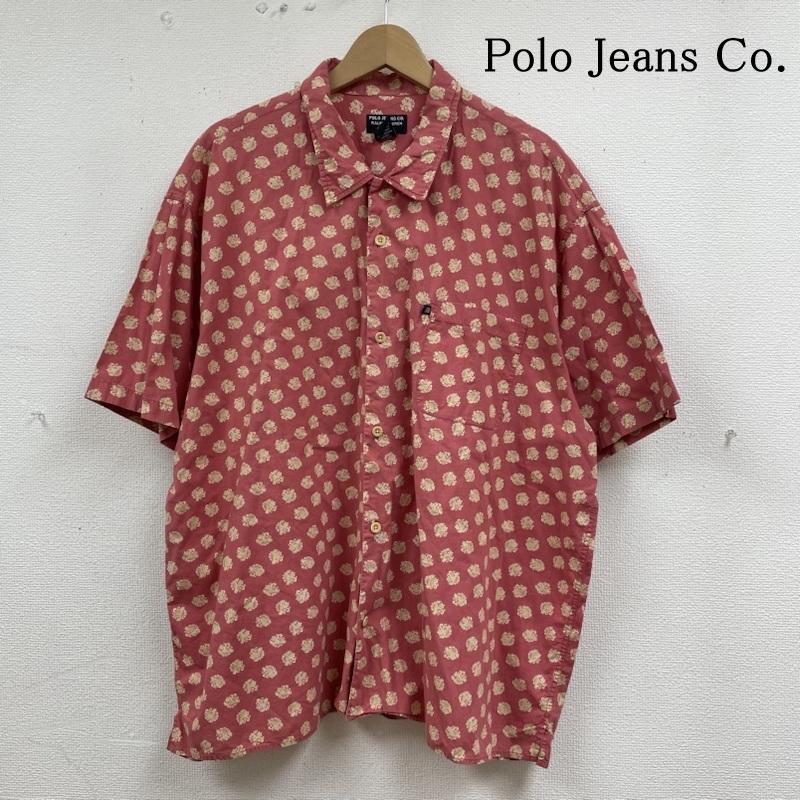 ポロ ジーンズ 90s 半袖 開襟 オープンカラー シャツ デザイン シャツ 総柄 プリント メンズ XL ISItems【USED】【古着】【中古】50134447
