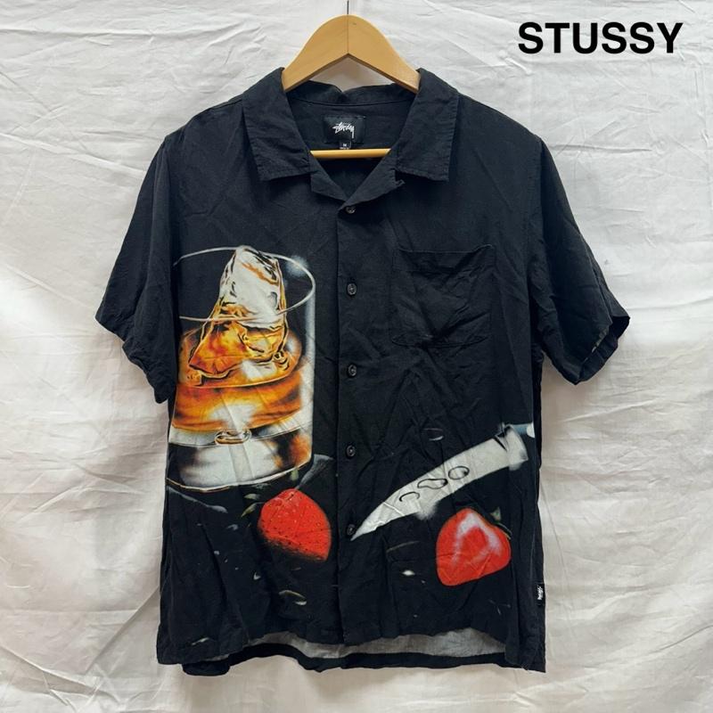 ステューシー COCKTAIL SHIRT カクテルシャツ オープンカラー 開襟 半袖 レーヨン メンズ M ISItems【USED】【古着】【中古】50134782
