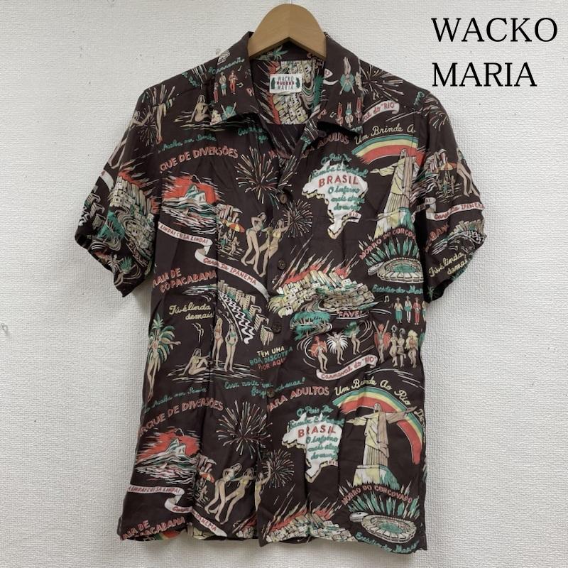 ワコマリア 14ss THE GUILTY PARTIES ブラジル連邦共和国 人絹 アロハ プルオーバー 総柄 開襟 メンズ S ISItems【USED】【古着】【中古】50135398