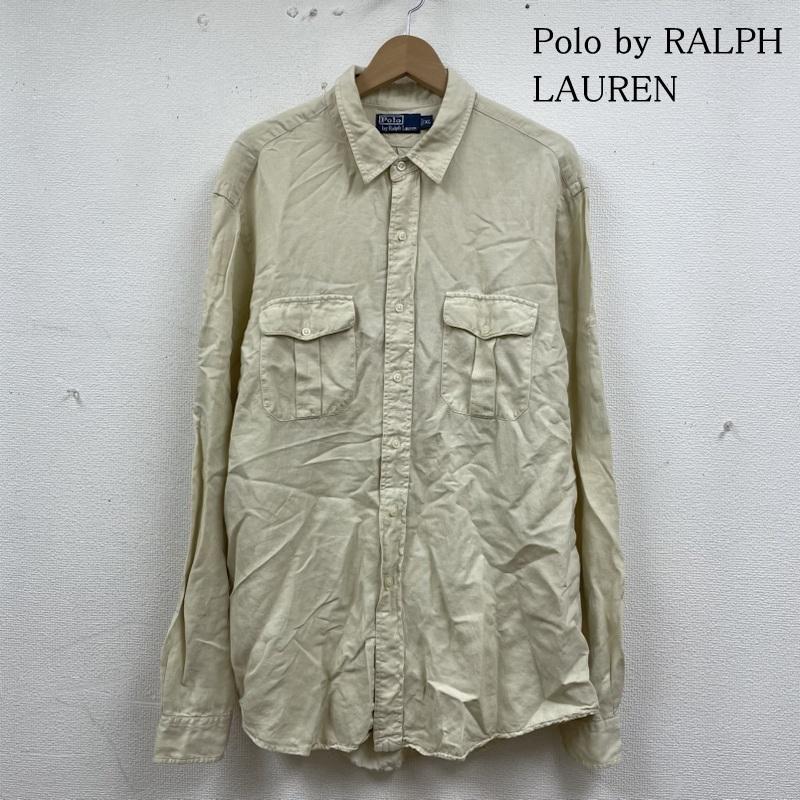 ポロバイラルフローレン 90s 長袖 プルオーバー トップ Shirt ロング捩り リネン 麻 絹地 SILK OLD メンズ XL ISItems【USED】【古着】【中古】50135400