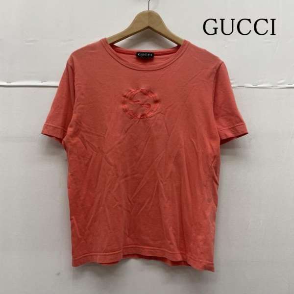 グッチ オールド 半袖 Tシャツ 刺繍入り ビッグロゴ レイブ ボールドカラー クルーネック カットソー レディース M ISItems【USED】【古着】【中古】50135704