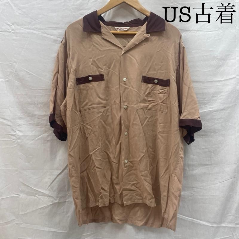 古着 DELMAR デルマー レーヨン BEG ベージュ 開襟 シャツ ヴィンテージ メンズ L ISItems【USED】【古着】【中古】50137910