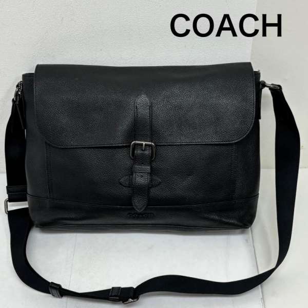 美品 COACH メッセンジャーバッグ ストライプ レザー ブラック メンズ 楽天市場】【バッグ】COACH コーチ メッセンジャーバッグ ショルダー