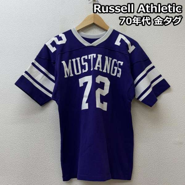 楽天市場】70s 80s 金タグ USA製 RUSSELL 3段 プリント フットボール T