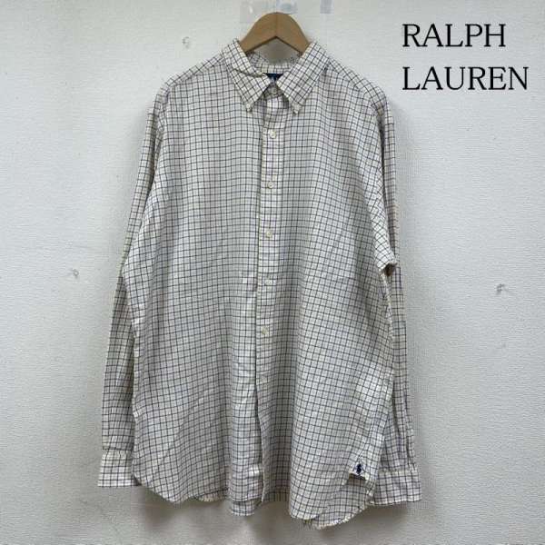 ラルフローレン 長袖 ボタンダウン シャツ ブラウス Shirt ロングスリーブ チェック柄 裾ポニーロゴ ワンポイント 刺繍 サイズ17/43 メンズ - ISItems【USED】【古着】【中古】50144625｜クラシカ 8,360円