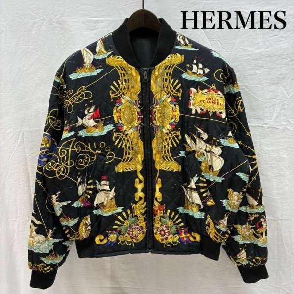 楽天市場】HERMES エルメス ジャケット 総柄 リバーシブル