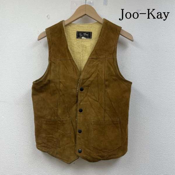 古着 70s Joo-Kay ムートン ベスト ジレ 前開き スナップボタン スウェード 本革 サイズ18 メンズ - ISItems【USED】【古着】【中古】50145168