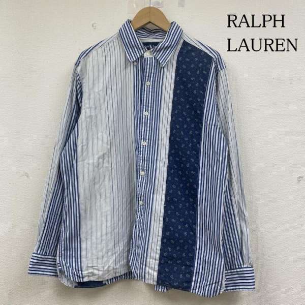 ラルフローレン 90s CLASSIC FIT 長袖 ボタンダウン シャツ ブラウス クレイジーパターン ストライプ メンズ L ISItems【USED】【古着】【中古】50145260｜クラシカ