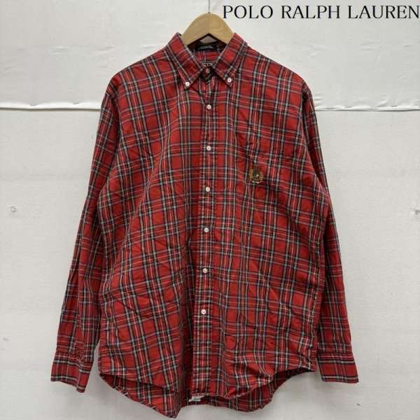 ポロラルフローレン 90s 緑タグ ロゴ刺・墸 チェック ボタンダウン シャツ USA製 メンズ XL ISItems【USED】【古着】【中古】50145476｜クラシカ