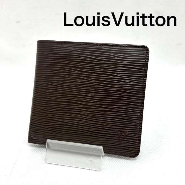 ☆美品☆ルイヴィトン 二つ折り財布 エピ ポルトフォイユマルコ ノワール LOUIS VUITTON 新品同様 ヴィトン メンズ 2つ折り財布 M63652 ☆ エピ