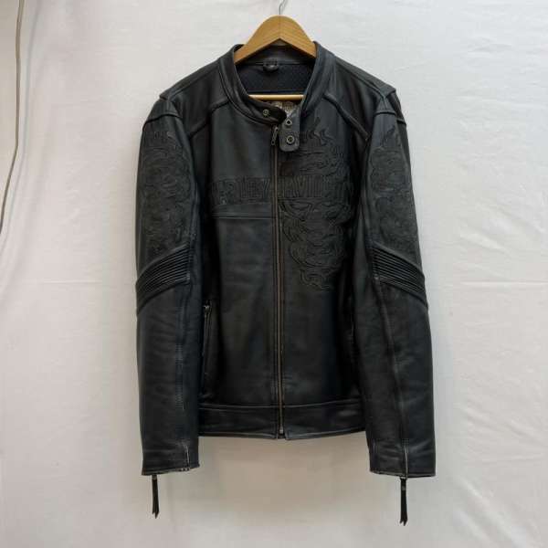 ハーレーダビッドソン ファイヤースカル レザー ライダースジャケット ライディング メンズ M ISItems【USED】【古着】【中古】50147565