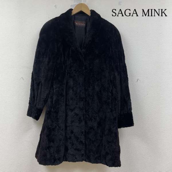 サガミンク シルバータグ 銀タグ 毛皮 ミンク ダークブラウン ハーフコート superb quality レディース FREE ISItems【USED】【古着】【中古】50148388
