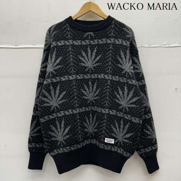 ワコマリア HIGH TIMES JACQUARD KNIT SWEATER 総柄 編み物 HIGHTIMES-WM-KN05 メンズ M ISItems【USED】【古着】【中古】50149220