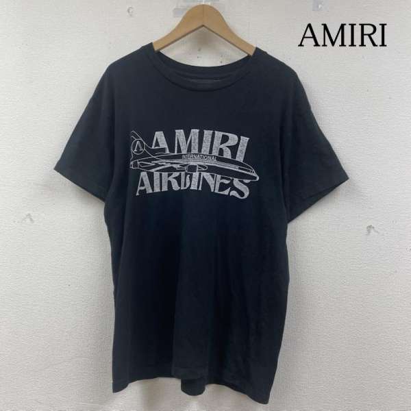 アミリ ブラック 半袖 Tシャツ ロゴ プリント 02-231-13-080154 メンズ 44 ISItems【USED】【古着】【中古】50149300