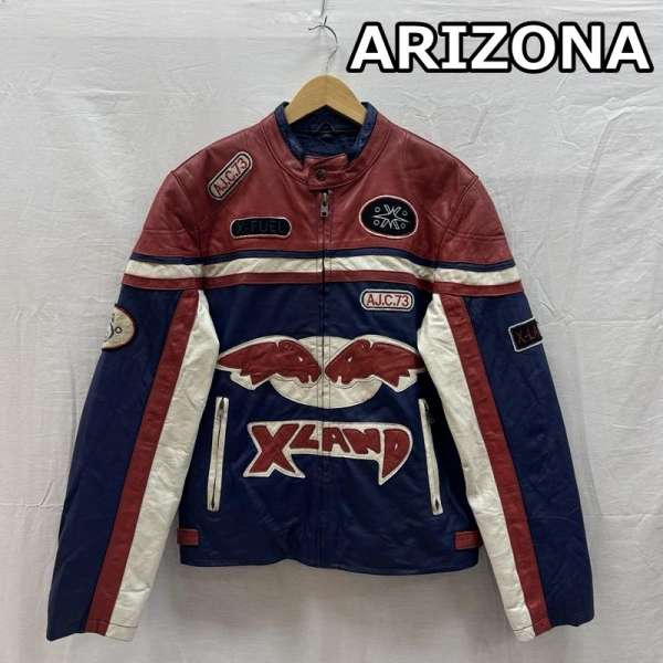 アリゾナ XLAND シングル ライダース 一ころ なめし革 上衣 メンズ 46 ISItems【USED】【古着】【中古】50149465 コート・ジャケット-メンズファッション
