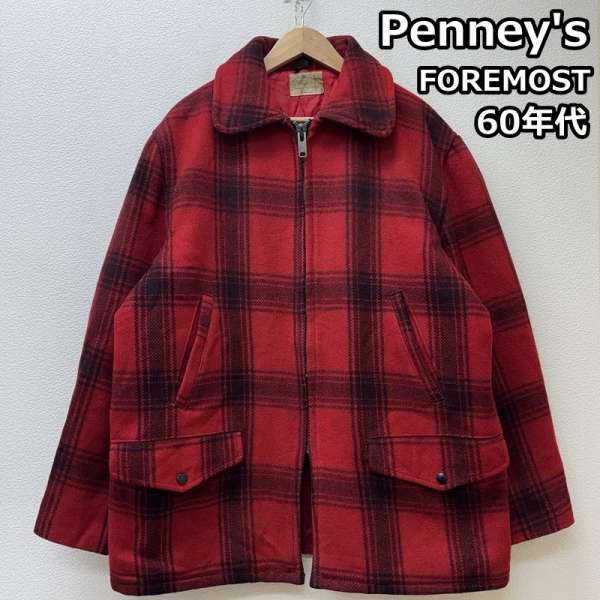 楽天市場】60s FOREMOST Penneys バッファローチェック ウール ジップ