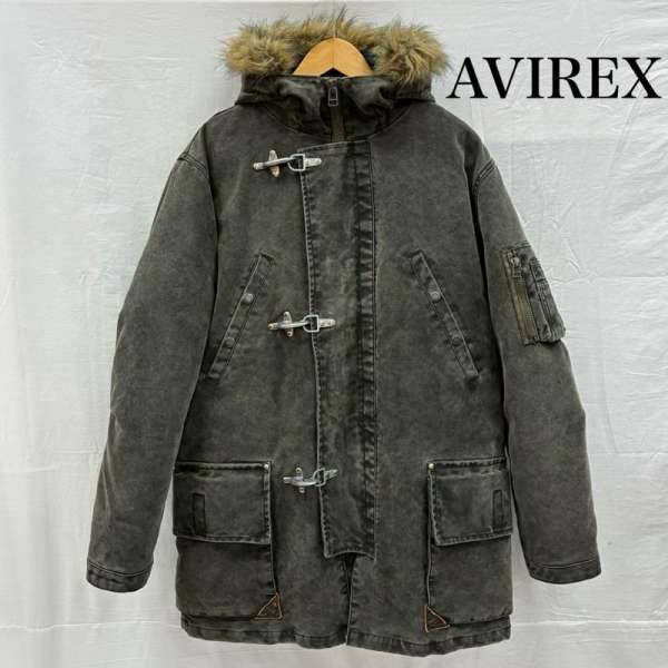 アヴィレックス OFFICERS UNIFORM ファイヤーマン モッズコート ファー ダウン ライナー付き 612231 メンズ L ISItems【USED】【古着】【中古】50150179|クラシカ