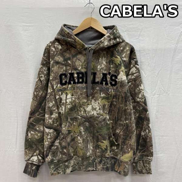 古着 Cabelas カベラス リアルツリーカモフラ 迷彩柄 ロゴ プルオーバー フーディ パーカー メンズ M ISItems【USED】【古着】【中古】50150407