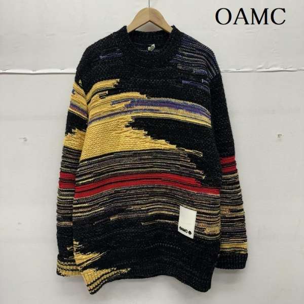 オーエーエムシー STATIC Crewneck 総柄 クルーネック ニット OAMT751067 メンズ S ISItems【USED】【古着】【中古】50150411