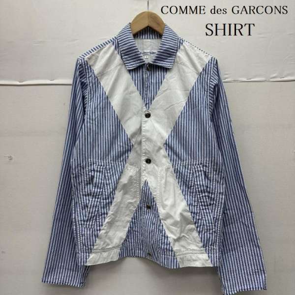 コムデギャルソンシャツ 19SS パネル ストライプ シャツ ジャケット S27165 メンズ XS ISItems【USED】【古着】【中古】50150414