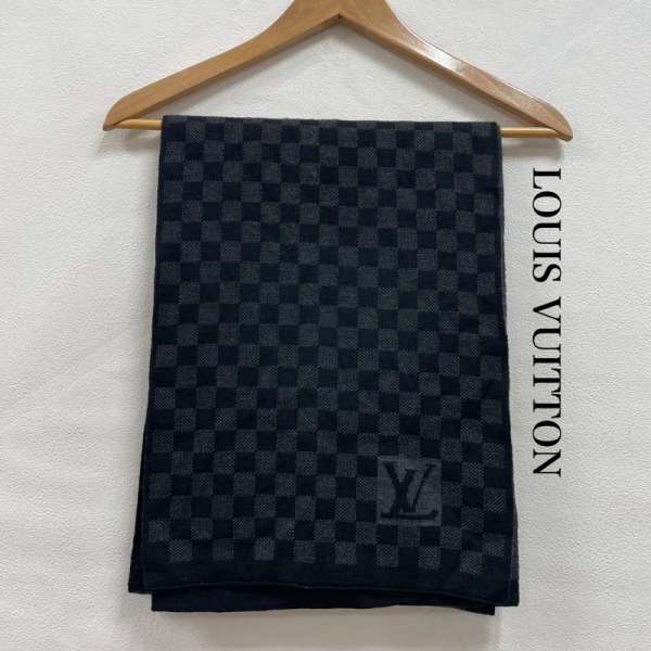 ルイヴィトン ダミエ グラフィット えり巻き 羊毛 イタリア製 LV ロゴタイプ メンズ - ISItems【USED】【古着】【中古】50151092