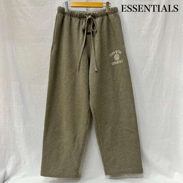 フィアーオブゴッド ESSENTIALS エッセンシャルズ Fleece Relaxed Sweatpant コアフリースワイドパンツ ゴムラベル ヘザーグレー メンズ S ISItems【USED】【古着】【中古】50151343