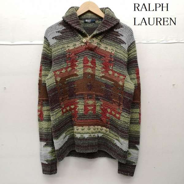 楽天市場】手編み 90s POLO RALPH LAUREN ネイティブ 総柄 ウール