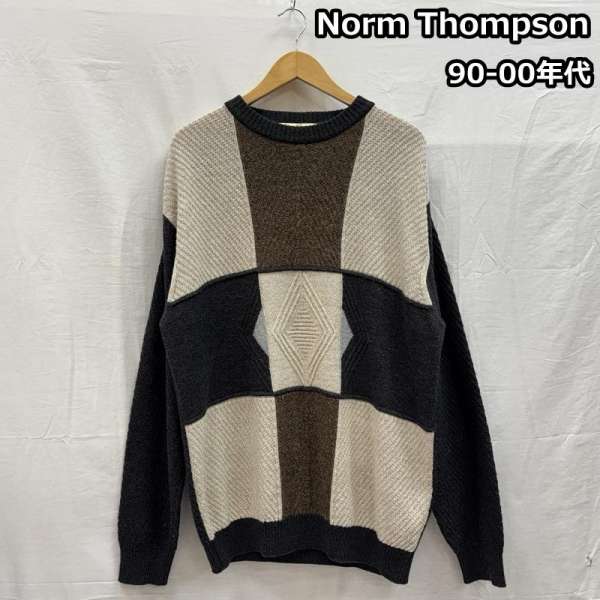 古着 Norm Thompson 90-00年代 ビンテージ イタリア製 パネル ニット セーター 90s 00s VINTAGE メンズ XL ISItems【USED】【古着】【中古】50151862