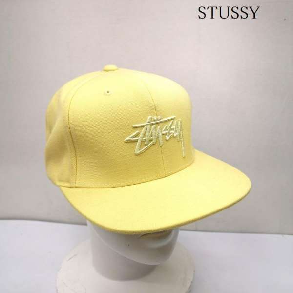 ステューシー Snapback Cap ストック ロゴ 刺繍 スナップ バック ベースボール キャップ メンズ 表記無し ISItems【USED】【古着】【中古】50151919